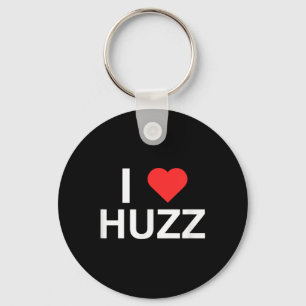 I Love (heart) Huzz Funny Gen Z Novelty Meme Colle Key Ring