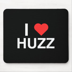 I Love (heart) Huzz Funny Gen Z Novelty Meme Colle Mouse Pad