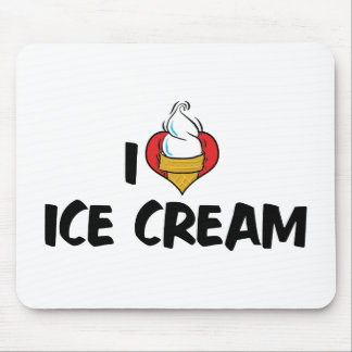 I Love Heart Ice Cream Mouse Pad
