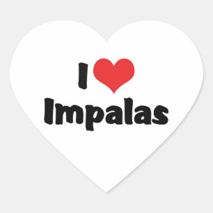 I Love Heart Impalas Sticker