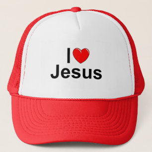 I Love (Heart) Jesus Trucker Hat
