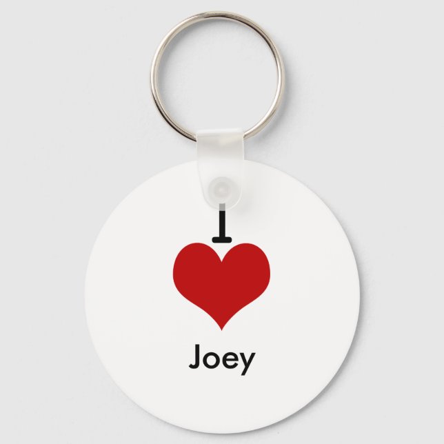 I Love (heart) Joey Key Ring (Front)