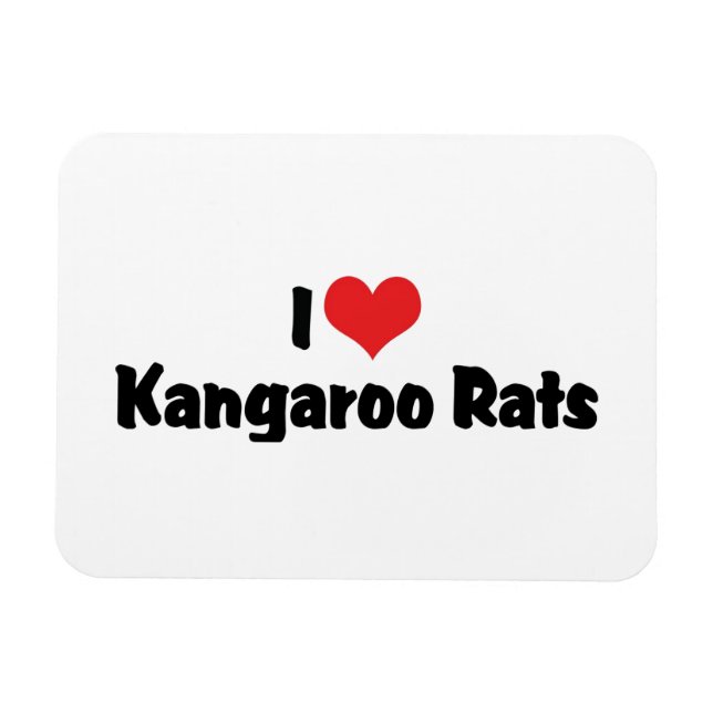 I Love Heart Kangaroo Rats Magnet (Horizontal)