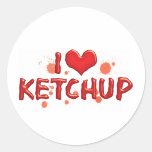 I Love Heart Ketchup - Catsup Lover Classic Round Sticker