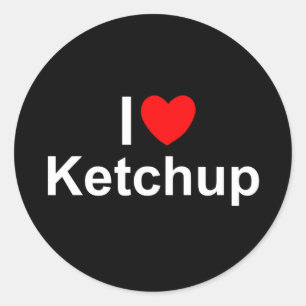 I Love (Heart) Ketchup Classic Round Sticker