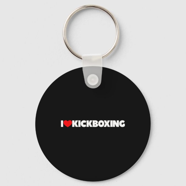 I Love (heart) Kickboxing  Key Ring (Front)