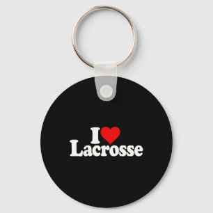 I Love Heart Lacrosse  Key Ring
