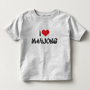 I Love Heart Mahjong - Mah Jong Lover Toddler T-Shirt