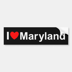 I Love (Heart) Maryland Bumper Sticker