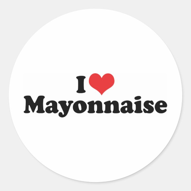 I Love Heart Mayo - Mayonnaise Lover Classic Round Sticker (Front)