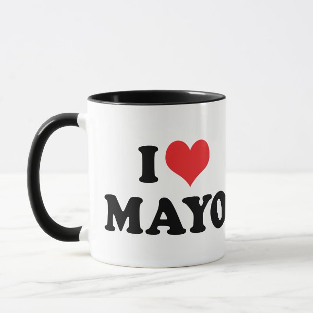 I Love Heart Mayo - Mayonnaise Lover Mug (Left)