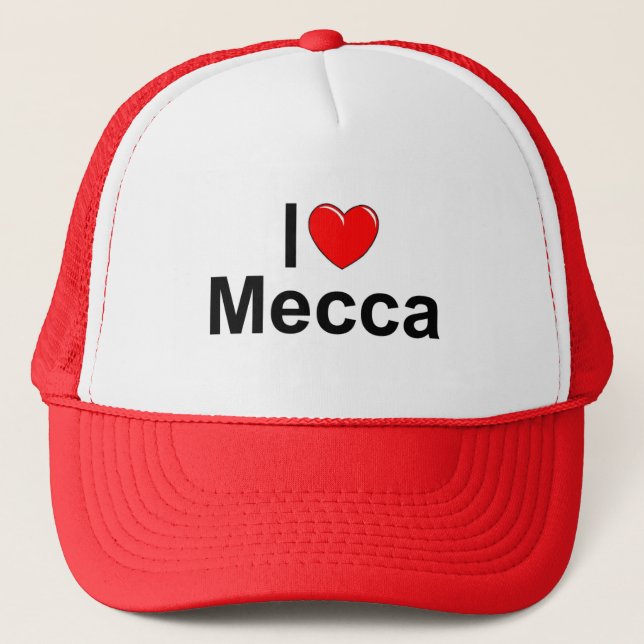 I Love (Heart) Mecca Trucker Hat (Front)