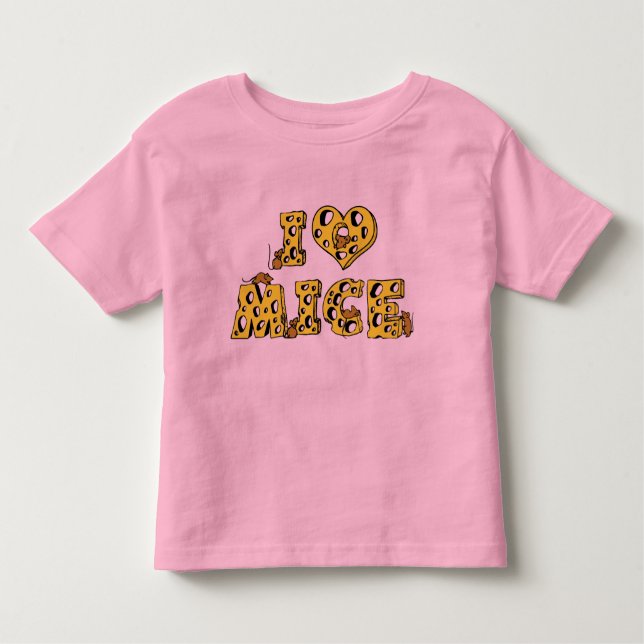 I Love Heart Mice - Mouse Lover Toddler T-Shirt (Front)
