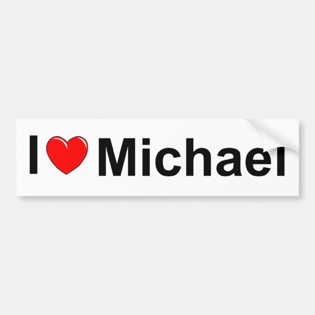 I Love (Heart) Michael Bumper Sticker (Front)