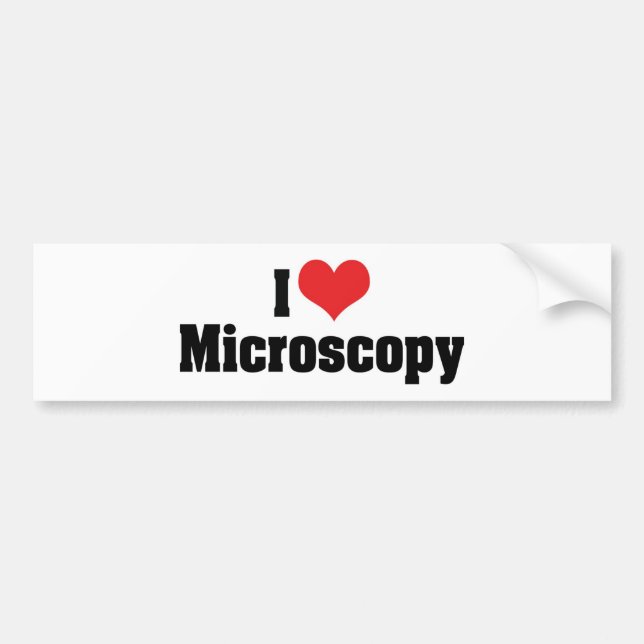 I Love Heart Microscopy Bumper Sticker (Front)