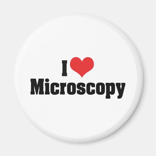 I Love Heart Microscopy Magnet (Front)