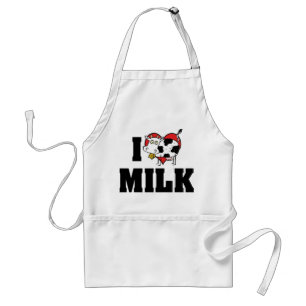 I Love Heart Milk - Cow Juice Dairy Lover Standard Apron