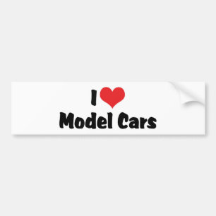 I Love Heart Model Cars - Model Car Builder Bumper Sticker