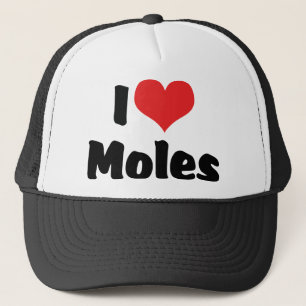 I Love Heart Moles Trucker Hat