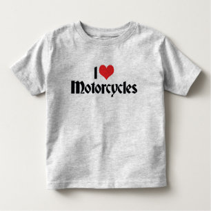 I Love Heart Motorcycles Toddler T-Shirt