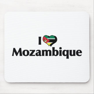 I Love Heart Mozambique Flag Mouse Pad
