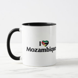I Love Heart Mozambique Flag Mug