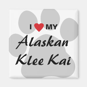 I Love (Heart) My Alaskan Klee Kai Magnet
