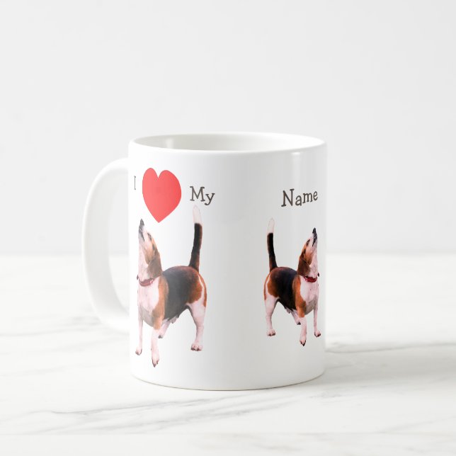 I Love Heart My Beagle Dog Lover Coffee Mug (Front Left)