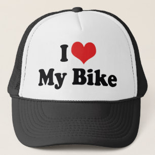 I Love Heart My Bike - Bicycle Motorcycle Lover Trucker Hat