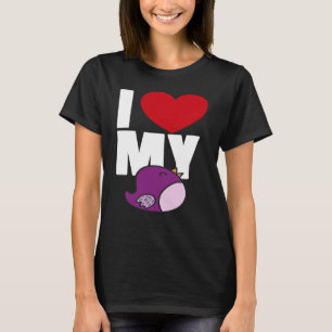 I Love Heart My Bird Purple Teams Men Women Girls T-Shirt