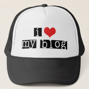 I Love Heart My Blog Trucker Hat