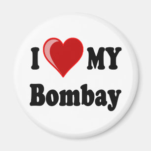 I Love (Heart) My Bombay Cat Magnet