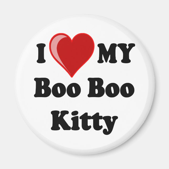 I Love (Heart) My Boo Boo Kitty Cat Magnet (Front)