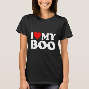 I Love Heart My Boo Bybe E Boyfriend Girlfriend T-Shirt