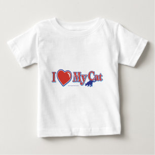 I Love Heart My Cat Baby T-Shirt