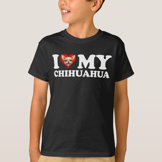 I Love (Heart) My Chihuahua T-Shirt (Front)