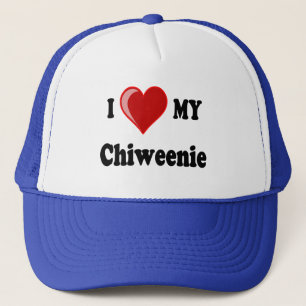 I Love (Heart) My Chiweenie Dog Trucker Hat