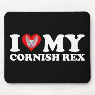 I Love (Heart) My Cornish Rex Mouse Pad