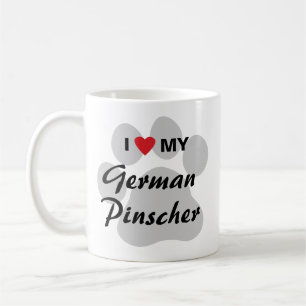 I Love (Heart) My German Pinscher Coffee Mug