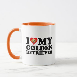 I Love (Heart) My Golden Retriever Mug