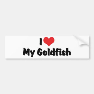 I Love Heart My Goldfish - Aquarium Fish Lover Bumper Sticker