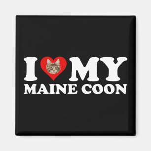 I Love (Heart) My Maine Coon Magnet