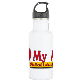 I LOVE (HEART) MY MLT! MEDICAL LAB TECH 532 ML WATER BOTTLE