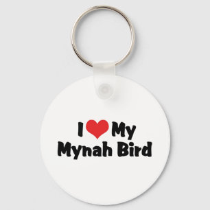I Love Heart My Mynah Bird - Bird Lover Key Ring