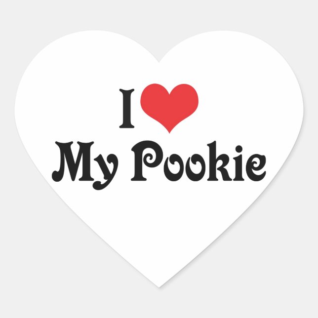 I Love Heart My Pookie Sticker (Front)