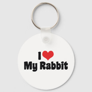 I Love Heart My Rabbit Key Ring