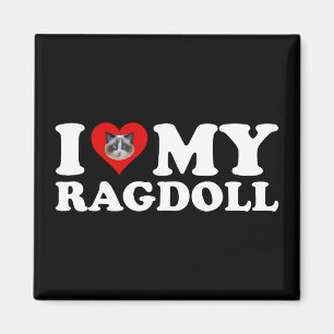I Love (Heart) My Ragdoll Magnet
