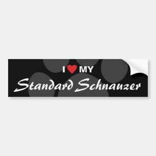 I Love (Heart) My Standard Schnauzer Bumper Sticker