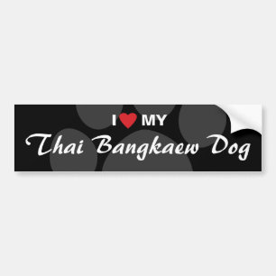 I Love (Heart) My Thai Bangkaew Dog Bumper Sticker