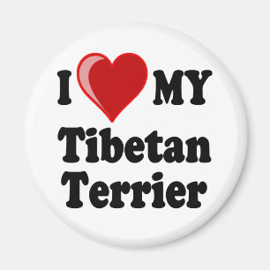 I Love (Heart) My Tibetan Terrier Dog Magnet